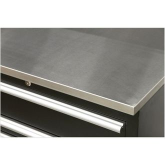 Loops 775mm Stainless Steel Worktop for ys02601 ys02603 & ys02620 Floor Cabinets in Metallics