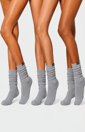 Lechery 3 Pairs of Scrunch Socks in Grey at Nordstrom