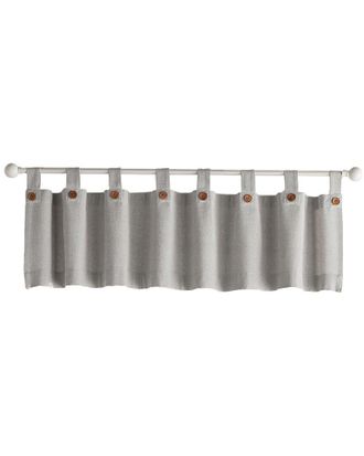 Elrene Tucker Solid Button Window Kitchen Valance