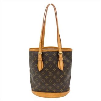 Louis Vuitton Pre-owned Bucket Bags, female, Brown, Size: ONE SIZE Pre-owned Monogram Canvas Bucket Bag