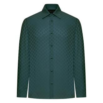 Gucci GG Jacquard Silk Shirt