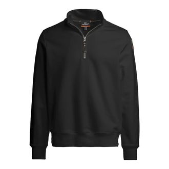 Parajumpers Zip-throughs, male, Black, Size: S Broad Peak Half Zip Sweatshirt