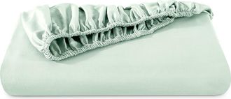 Bare Home 400 Thread Count Organic Cotton Sateen Fitted Sheet - Full XL in Willow at Nordstrom