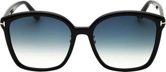 Tom Ford Womens Tom Ford Smoke Gradient Lens Shiny Black Sunglasses - Size: ONE size