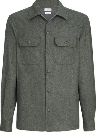 Brunello Cucinelli Virgin Wool Flannel Overshirt