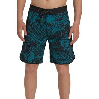 Quiksilver Aruba Palm 19 Board Shorts in Black. at Nordstrom, Size 32