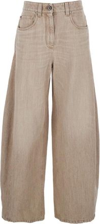 Brunello Cucinelli Mujer, Vaqueros, Beige, Talla: S