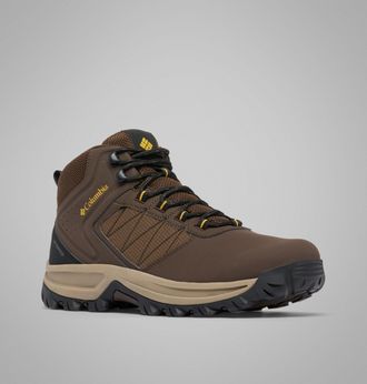 Columbia Wanderschuh COLUMBIA TRANSVERSE HIKE WATERPROOF, Herren, Gr. 40,5, cordovan, golden gelb, Leder, Schuhe Wanderschuh, wasserdicht