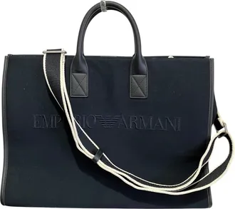 Emporio Armani Canvas Shoulder Bag (Pre-Owned)