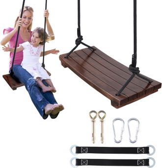 OEM Columpio De Madera Para Adultos Y Ni&ntilde;os, Asiento Para &Aacute;rbol De Interior/exterior Con Accesorios, Estructura De Juegos Para Jard&iacute;n, Peso M&aacute;ximo 200 Kg 