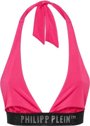 Philipp Plein Swimwear Top Triangle Bra Elastisch - Dames - BHs - Roze - S - Ondergoed