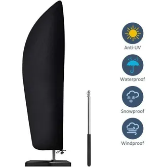 OEM Telo Protettivo Per Ombrelloni A Braccio Laterale Da 2 A 4 M In Tessuto Oxford 210d, Impermeabile, Antipolvere E Resistente Ai Raggi Uv - 280 X 30/81/