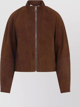 Alaia round leather strap jacket