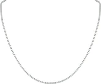 Luxury Bazaar 18kt witgouden Tennis halsketting met diamant - Zilver