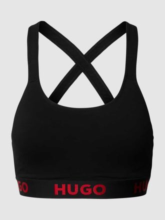 HUGO BOSS Bustier mit Logo-Bund in Black, Größe XL
