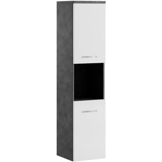 Badplaats Columna De Ba&ntilde;o Montreal 30 X 30 X 131 Cm - Gris Con Blanco - Mu