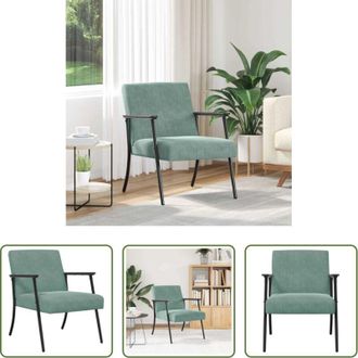 vidaXL Poltrona ergonomica - poltrona Verde Mare 59 x 75 x 78 cm Velluto