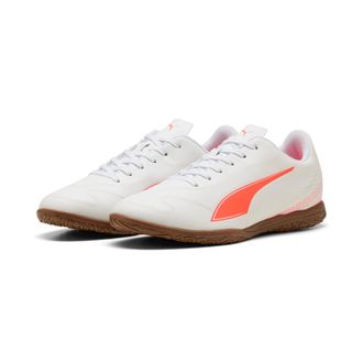 Puma Fussballschuh PUMA VITORIA II IT, Herren, Gr. 42,5, weiss (puma wei&szlig;, glowing rot), Synthetik, Schuhe Fussballschuh, f&uuml;r Halle und Strasse, mit Gummil