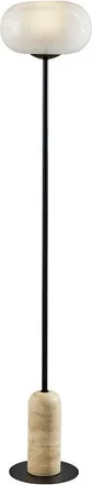 Adesso Byron Floor Lamp with Glass Globe Shade in Black at Nordstrom