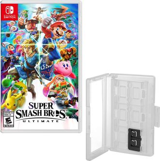 Nintendo Hard Shell 12 Game Caddy, Super Smash Bros Game for Switch