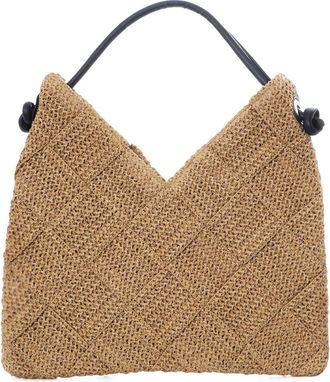 Adornia Raffia Hobo Shoulder Bag in Brown at Nordstrom Rack