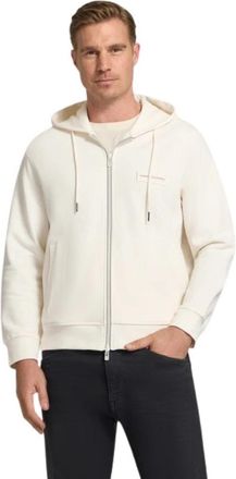 A|X Armani Exchange Sweatshirt van katoen met ritssluiting - Heren - Vesten met rits - Beige - M - Katoen - Hoodies & sweatvesten