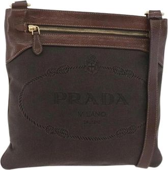 Prada Pre-owned Cross Body Bags, female, Brown, Size: ONE SIZE Pre-owned Vintage Shoulder Bag