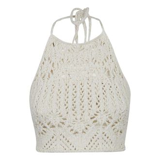 Alanui Lagoon Romance Top - female - Alanui - Sleeveless Tops - White - M/L - Tops