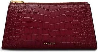 Radley London Glasshouse Croc Embossed Clutch in Cranberry at Nordstrom Rack
