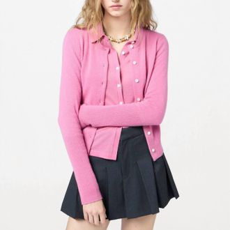 Guest In Residence Jane Cardigan In Rose