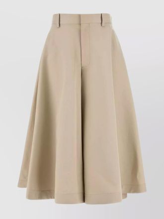 Bottega Veneta wide leg high waist flared shorts