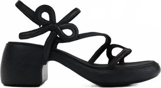 Camper Womens Twins Leather Sandals In Black