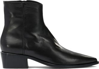 Pomme D'Or pointed zip boots - women - Lambskin/Calf Leather - 36 - Black