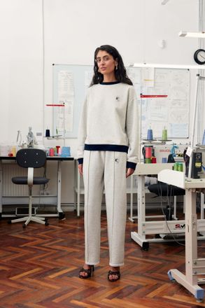Sleeper Relaxed Stretch-cotton Jersey Sweatshirt in Grey
