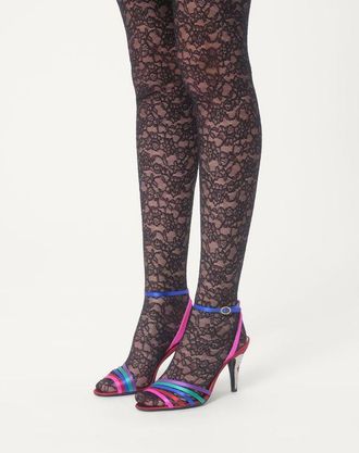 Valentino Garavani Sandalo Ladycrush In Raso Con Cristalli 85Mm Donna MULTICOLOR/SILVER 35.5