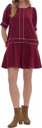Entro Holly Mini Dress In Red