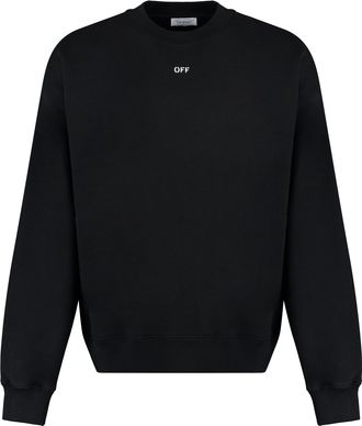 Off-white Cotton Crew-neck Sweatshirt