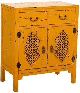Wanderlust Deco Wanderlust Deco - Recibidor de madera amarillo 66x36x78h cm