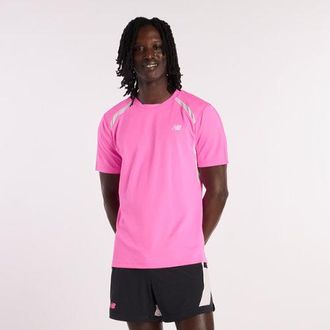New Balance Hombre Tournament Novelty Top en Rosa, Poly Knit, Talla XL