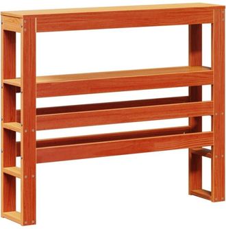 vidaXL Cabecero De Cama Con Estantes Madera Maciza Pino Marr&oacute;n 100 Cm Vidaxl