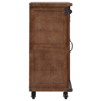 Berkfield Home Storage Cabinet Solid Fir Wood 64x33.5x75 cm Brown