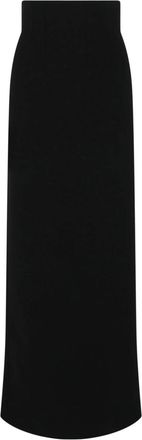 Ferragamo Womens Wool Blend Maxi Skirt In Black