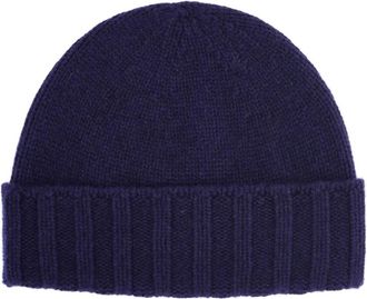 Drumohr Muts van puur kasjmier - Heren - Hoeden - Blauw - ONE Size - Kasjmier - Accessoires