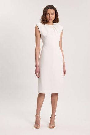 Karen Millen Sleeveless Pencil Midi Dress in Ivory at Nordstrom, Size 10