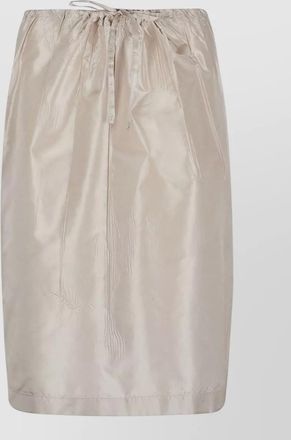Prada taffeta skirt elastic waistband satin detail