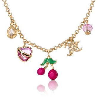 Juicy Couture Cherry Charm Necklace, 18 + 2 in Gold Tone at Nordstrom