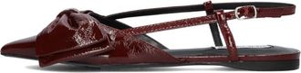 Steve Madden Schoenen, Dames, Rood, 37 EU, Rode leren slingbacks met strik