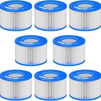 No Brand Paquete De 8 Cartuchos De Repuesto Para Filtros De Piscina Tipo Vi, Aptos Para Bombas De Spa Y Jacuzzis (tipo Universal), Aptos Para Ba&ntilde;eras De Hidrom