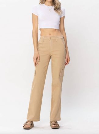 Judy Blue Cargo Straight Leg Pants In Khaki