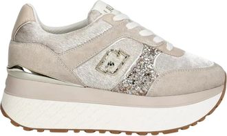 Liu Jo Maxi Wonder Plus 02 - Dames - Sneakers - Beige - 39 EU - Leer - Schoenen